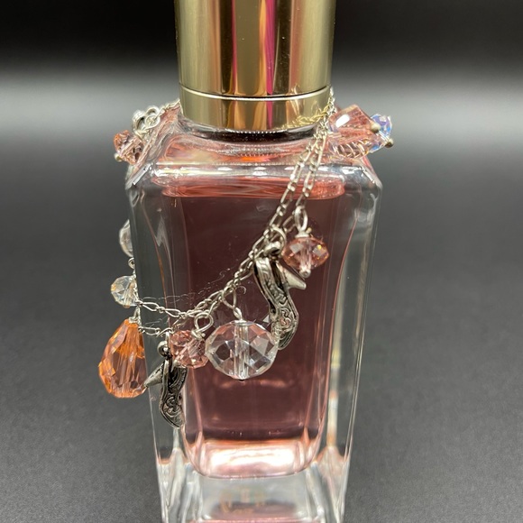 NWT DOUBLE STRAND CHARM BRACELET IN TONES OF BLUSH ROSÉ CRYSTALS & SILVER SHOES - Picture 14 of 16